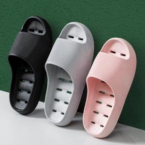 Slippers for Women Summer Home Indoor Non-slip Bathroom Bath Couple Outdoor Thick Sole Leaking Sandals - 副本