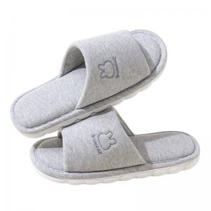 Yesteem Autumn Winter Linen Slippers for Women New Couple Home Non-slip Cartoon Soft Sole Household Slippers for Men