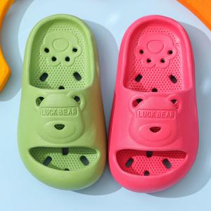 Yesteem Cartoon Kids Slippers for Boys and Girls Summer Indoor Bathroom Anti-slip 2025 New Leaking Hollow Sandals - 副本