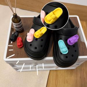 Yesteem Detachable Accessories of Mini Slippers for Decoration DIY Clogs with Stereo Washable Shoes Accessories