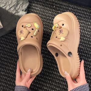 Yesteem EVA Thick-soled Slip On Shoes for Women New Summer Cartoon Clogs for Beach Seaside Slippers