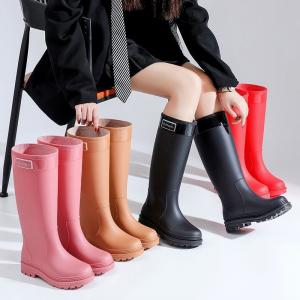 Yesteem Hot-selling Women Tall Waterproof Rain Boot Outdoor Garden Shoes Thickened Winter Warm High-top Water Shoes for Women