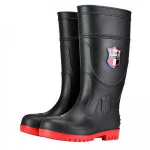 Yesteem Mens Rain Boots High-top Anti-smash Industrial Water Shoes Labor Protection Miner Shoes Non-slip Warm Rain Boots Rubber Shoes