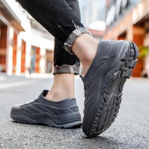 Yesteem New Fashion Waterproof Rain Boots for Four Seasons Mens Sports Type Non-slip Rain Boots with Wear-resistant Low-top Rubber Shoes Kitchen Labor Protection Shoes for Men