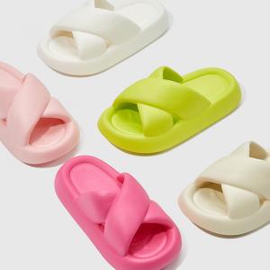 Yesteem New Style Fashion Cross Slippers for Women Summer Outdoor Thick-soles Non-slip Home Slippers