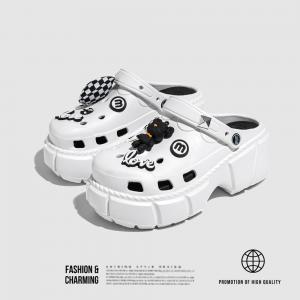 Yesteem Original New Thick-soled Height-enhancing Clogs with Bowknot Outdoor Non-slip Beach Shoes with Could-feeling for Women