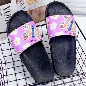 Yesteem Recommended Popular Beach Sandals for Women with Printed Pattern Thick Soles Flip Flops for Summer Non-slip Mens Slippers with LOGO