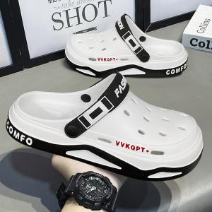 Yesteem Summer Clogs for Men with Anti-odor Non-slip Thick-sole Closed-toe Slippers Outdoor Sports Beach Shoes