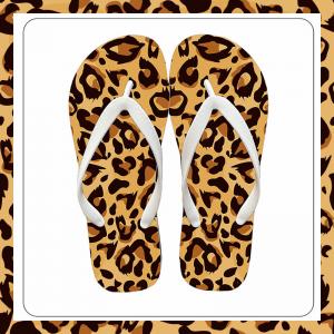 Yesteem Summer New Flip Flops for Women Flat Beach Women Slippers with Sexy Leopard Printed Casual Seaside Vacation Ladies