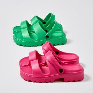 Yesteem Summer Wedge Sandals for Women with Soft Soles EVA Slippers Outdoor Sandals with LOGO Printing