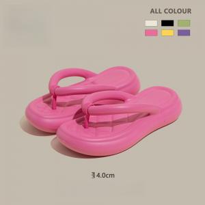 Yesteem Thick-soled Slippers for Women Summer Outdoor Flip Flops for Women Indoor Waterproof Flip-flops with Cloud-feeling